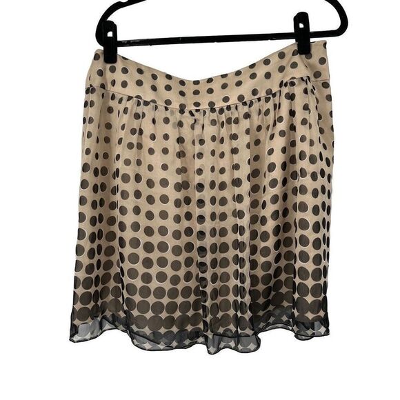 The Limited‎ Tan Black Polka Dot Skirt - Picture 1 of 7